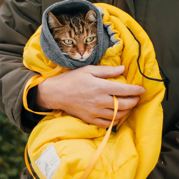 Crossbody Cat Carrier - Cotton - Pink - Yellow from Apollo Box