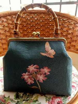 Butterfly and Flower Embroidered Bag - ApolloBox