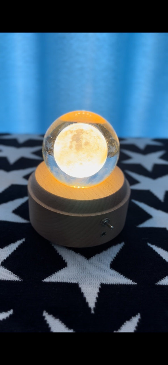 Crystal Ball Music Box - Moon - Starry Night - 3 Styles Available