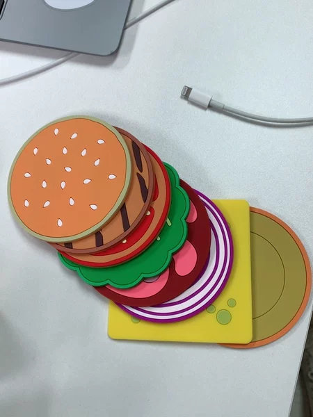 Hamburger Wooden Coasters from Apollo Box