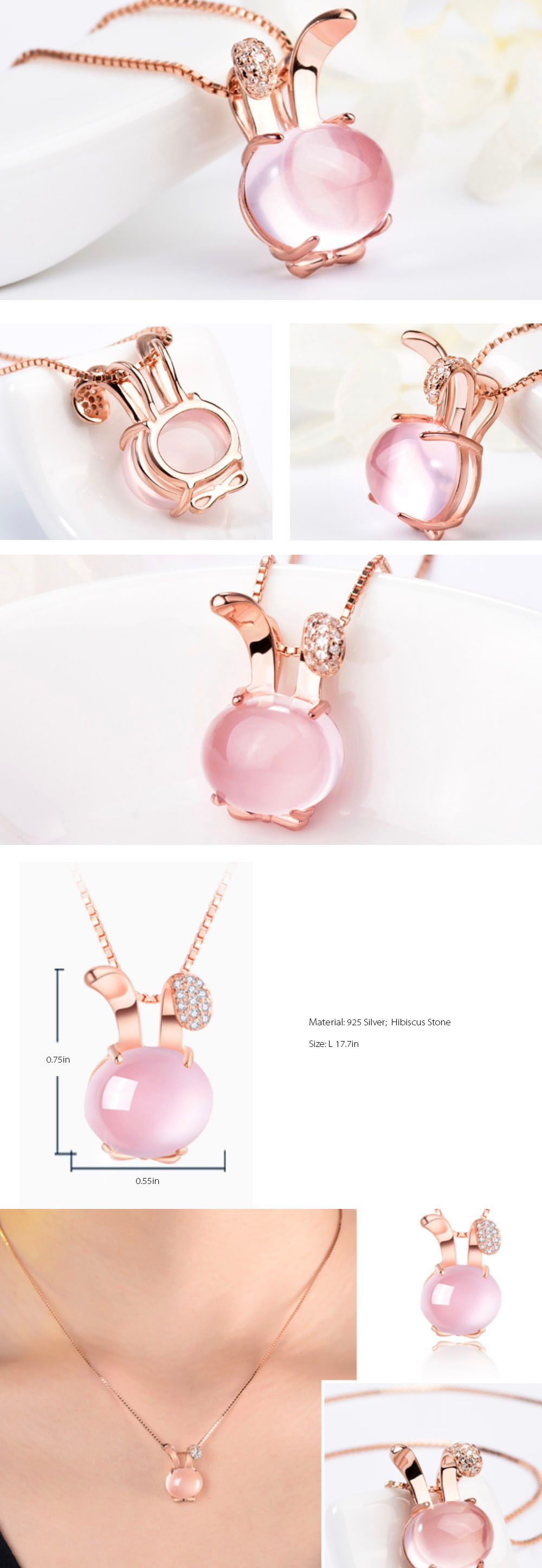 Pink Bunny Necklace - ApolloBox