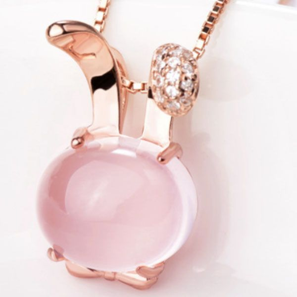Pink Bunny Necklace - ApolloBox