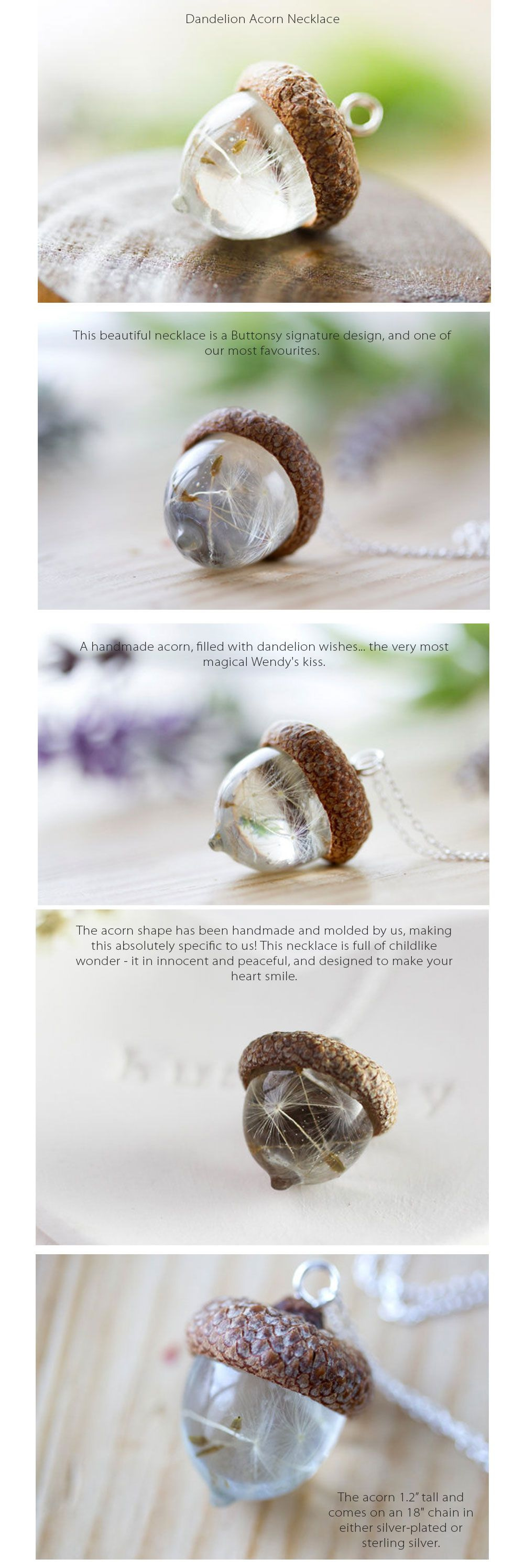 Woodland Window Acorn Cap Necklace Series (8 Options) – Ringing Rocks  Jewelry