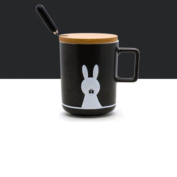 Cute Bunny Mug - Glass - White - Gray - 3 Colors from Apollo Box