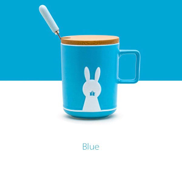Cute Bunny Mug - Glass - White - Gray - 3 Colors from Apollo Box