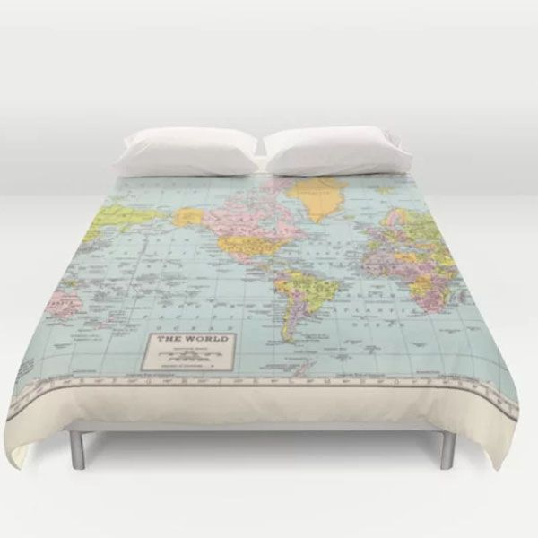 World Map Duvet Cover Apollobox