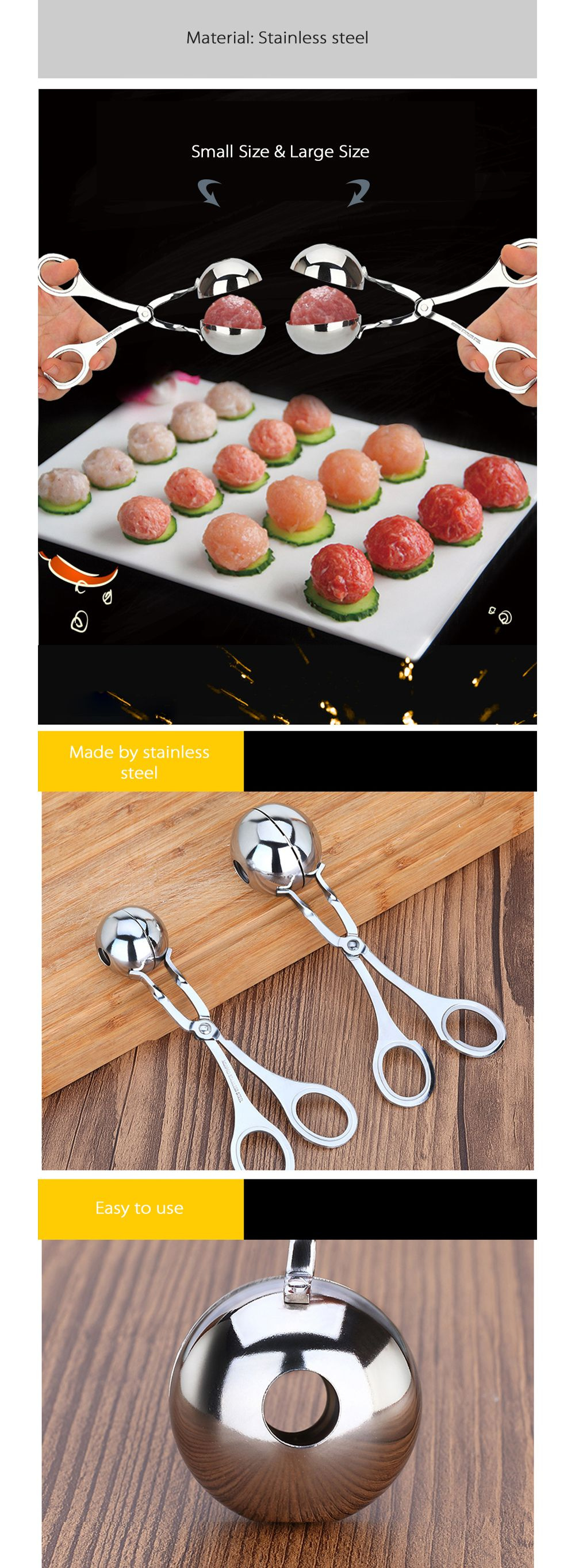 Stainless Steel Meat Baller