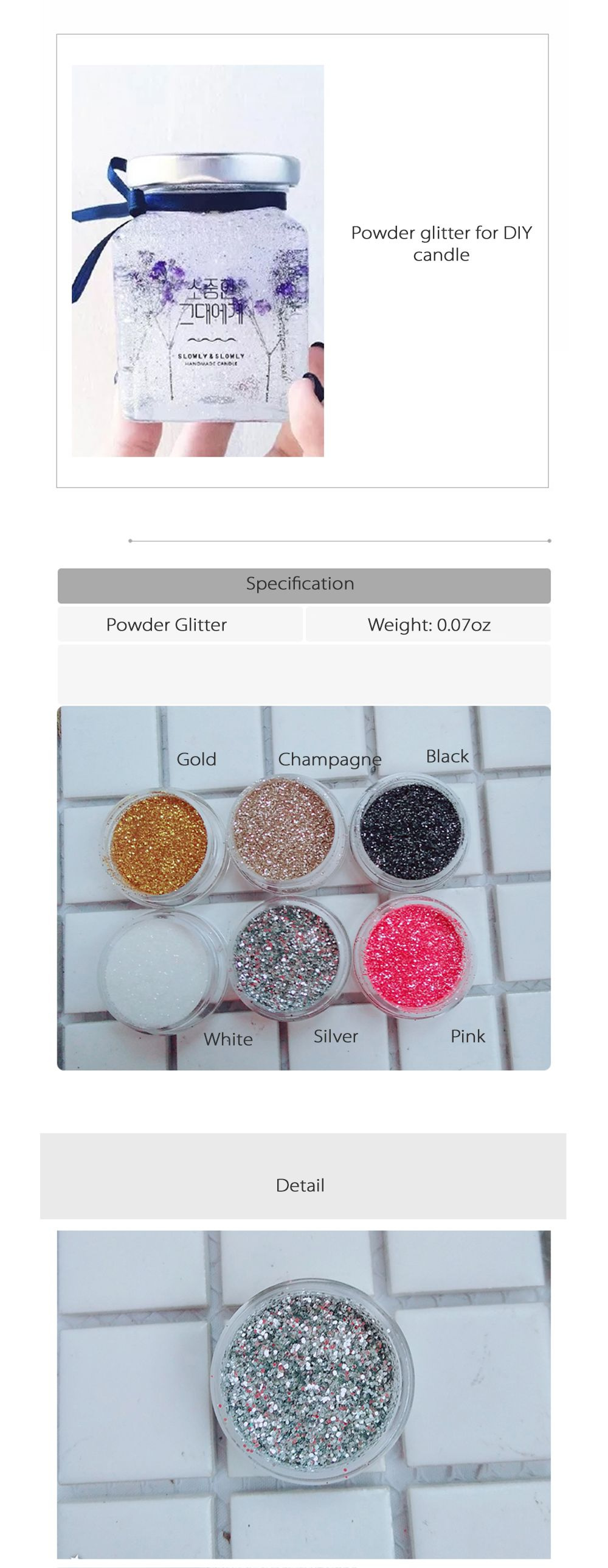 Candle Glitter Powder - ApolloBox