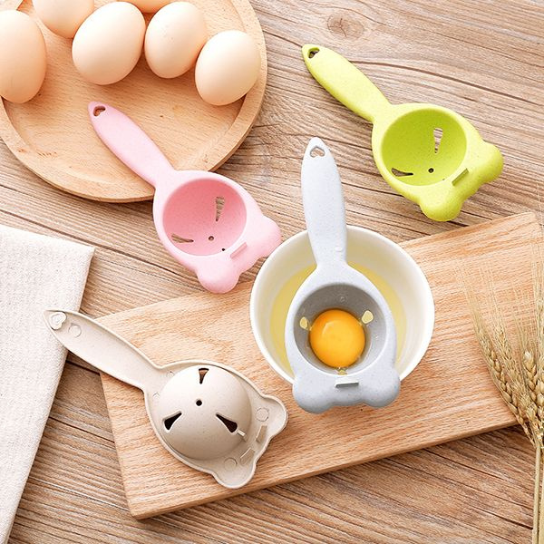 Cartoon Chick Ceramic Egg Divider White Egg Yolk Separator Creative Egg  Liquid Filter Baking Utensils Egg Holder Kitchen Supply