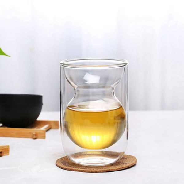 Double Walled Glass Filtering Tea Mug