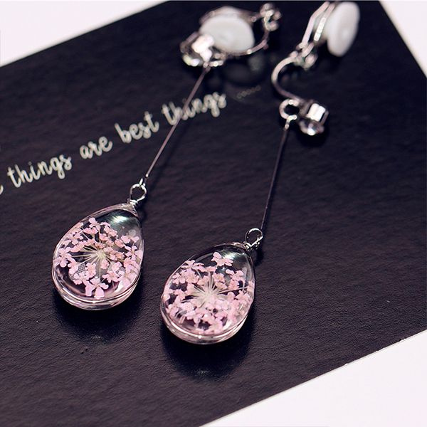 Cherry blossom earrings Pink sakura Blush flower earrings