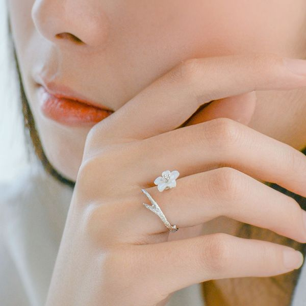 Cherry Blossom Ring Sakura Ring Silver/gold/rose Gold/white 