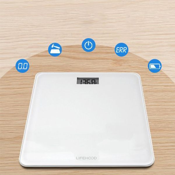  LIFEHOOD Bathroom Scale for Body Weight - 5mm Tempered