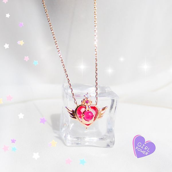 Sailor Moon Necklace - 18k Gold Plating - 925 Silver - Crystals - 3  Patterns from Apollo Box