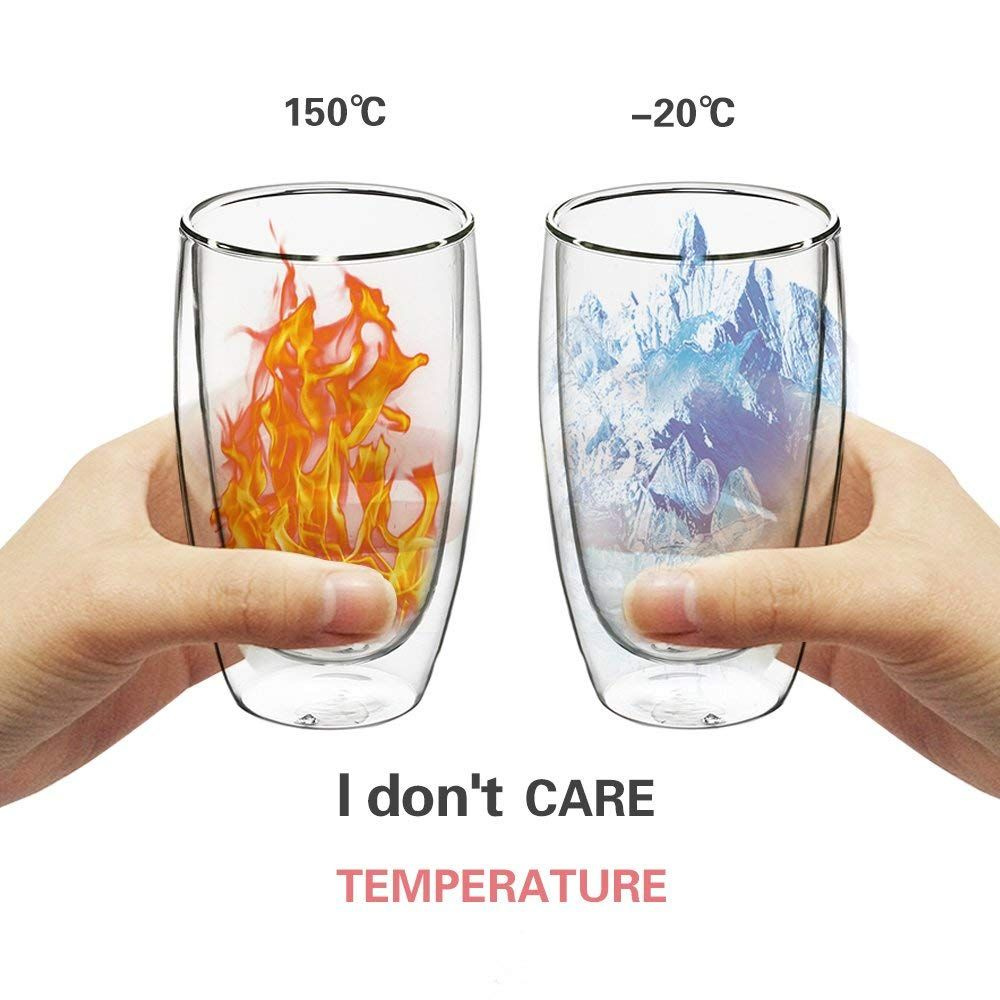 Glass Beer Mug - 2 Pcs - Cool Drinkware - 5 Colors Available from Apollo Box