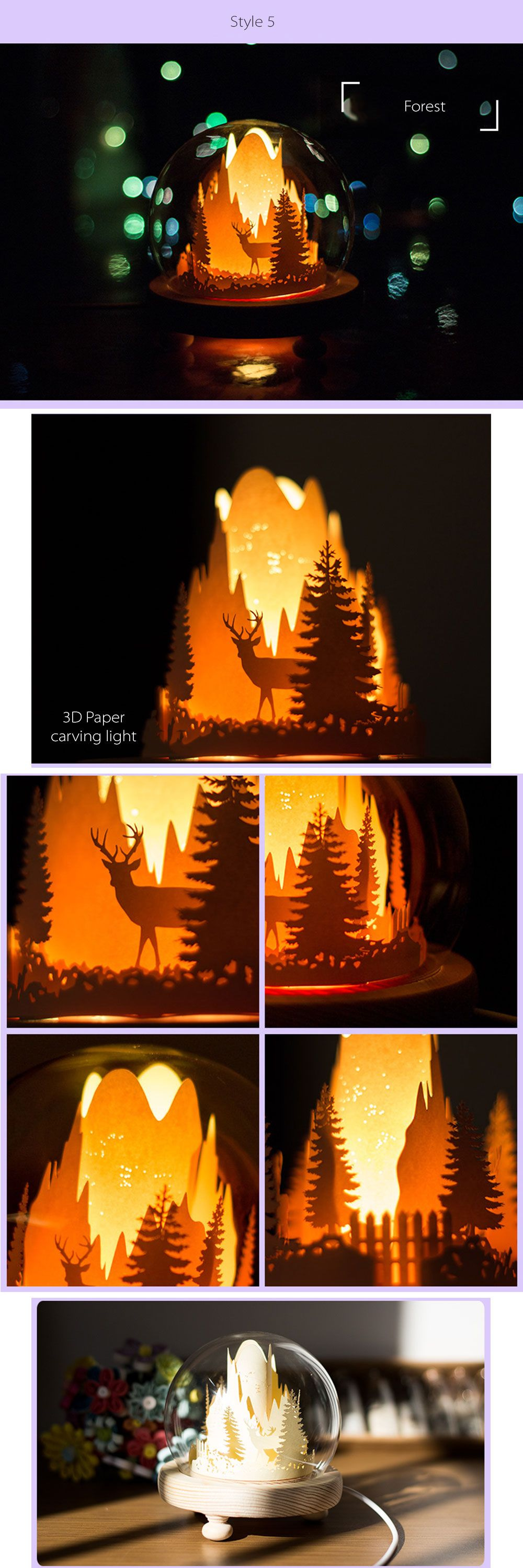 3D DIY Paper Art Night Light - ApolloBox