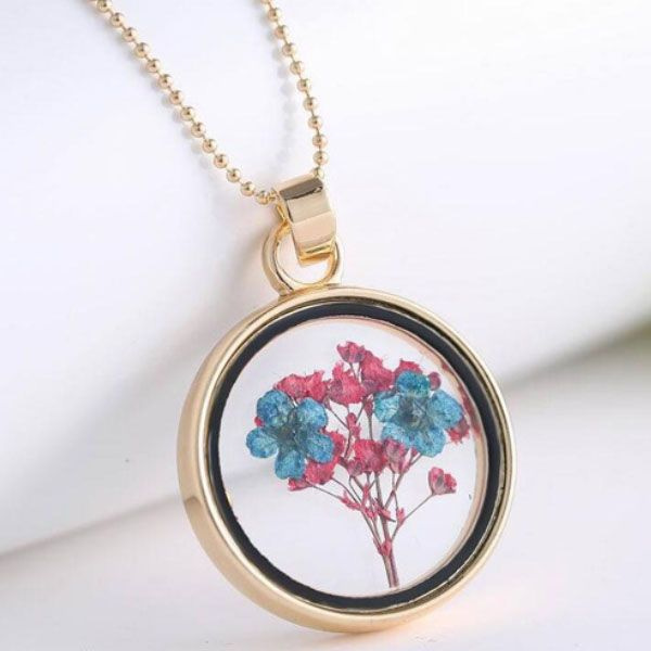 Amazon.com: Yellow Handmade Real Pressed Flower Sunflower Pendant Necklaces  for Women - Jewelry in Glass Not Resin - Gift for Teacher, : Handmade  Products