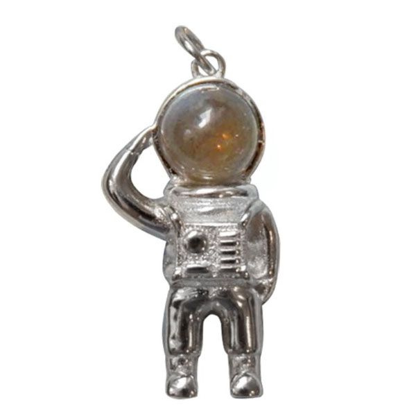Moonstone Astronaut Necklace