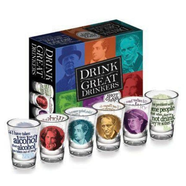 Great Drinkers Shot Glasses - Set of 6 