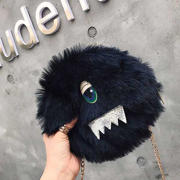 Fuzzy One-Eyed Monster Bag - ApolloBox