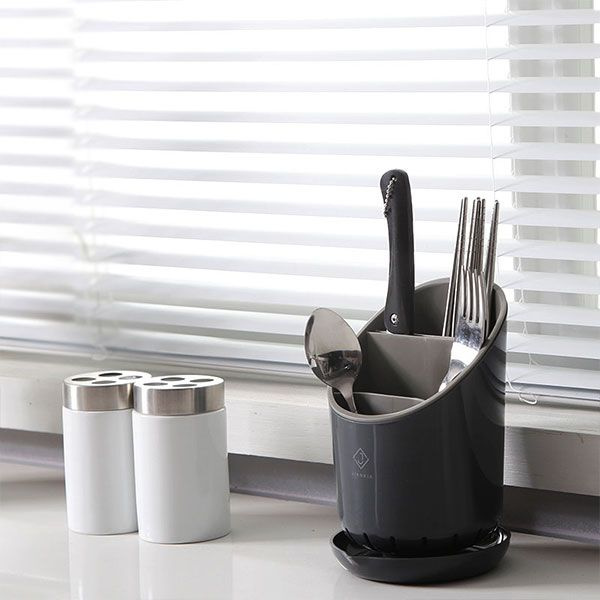 Simple Plastic Drying Rack Utensils Tools Color Black & White For Kitchen  Holder