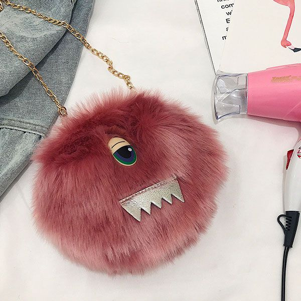Fuzzy One-Eyed Monster Bag - ApolloBox