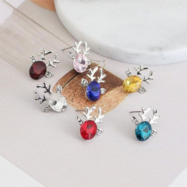 product image for Crystal Reindeer Stud Earrings
