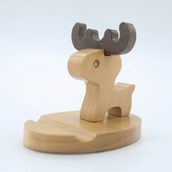 Wooden Deer Cell Phone Holder - ApolloBox