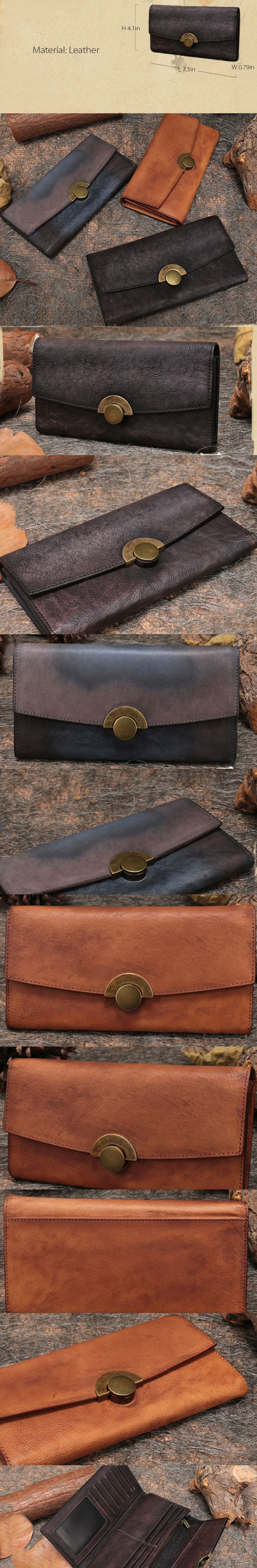 Vintage Real Leather Flap Wallet - ApolloBox