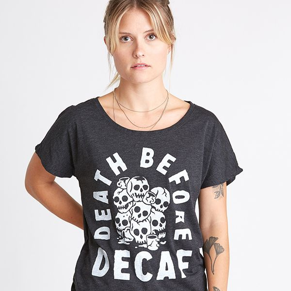 DEATH BEFORE DECAF T-SHIRT