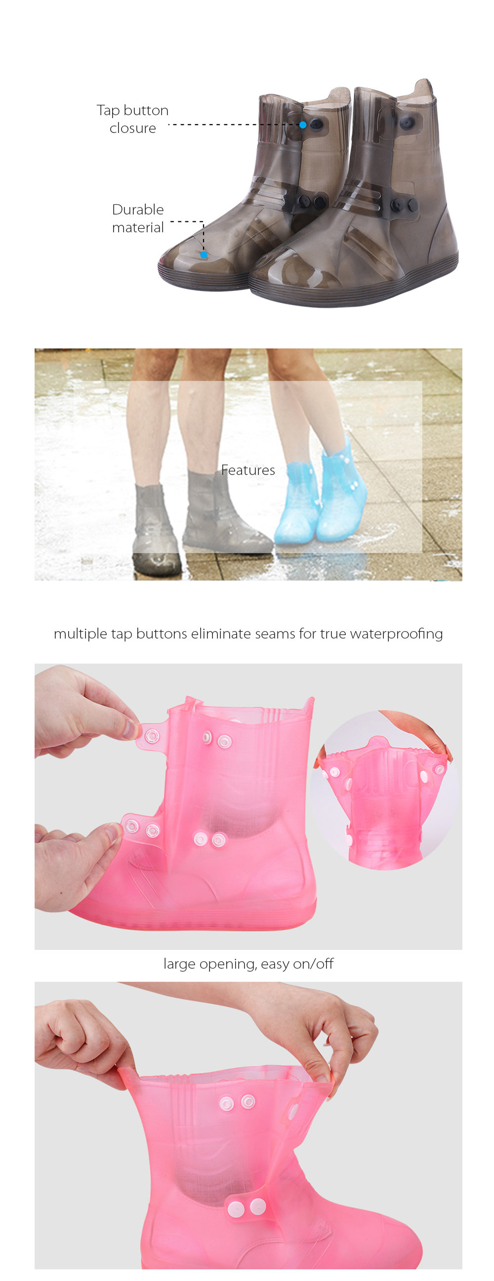 Slip On Transparent Rain Boot Splashy Spectacle