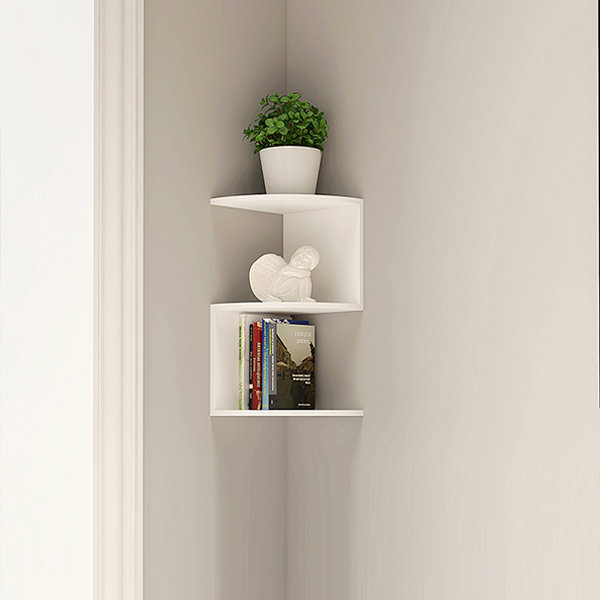 Corner Multi-Functional Tiered Shelf - Space-Saving - Eco-friendly  Fiberboard - ApolloBox