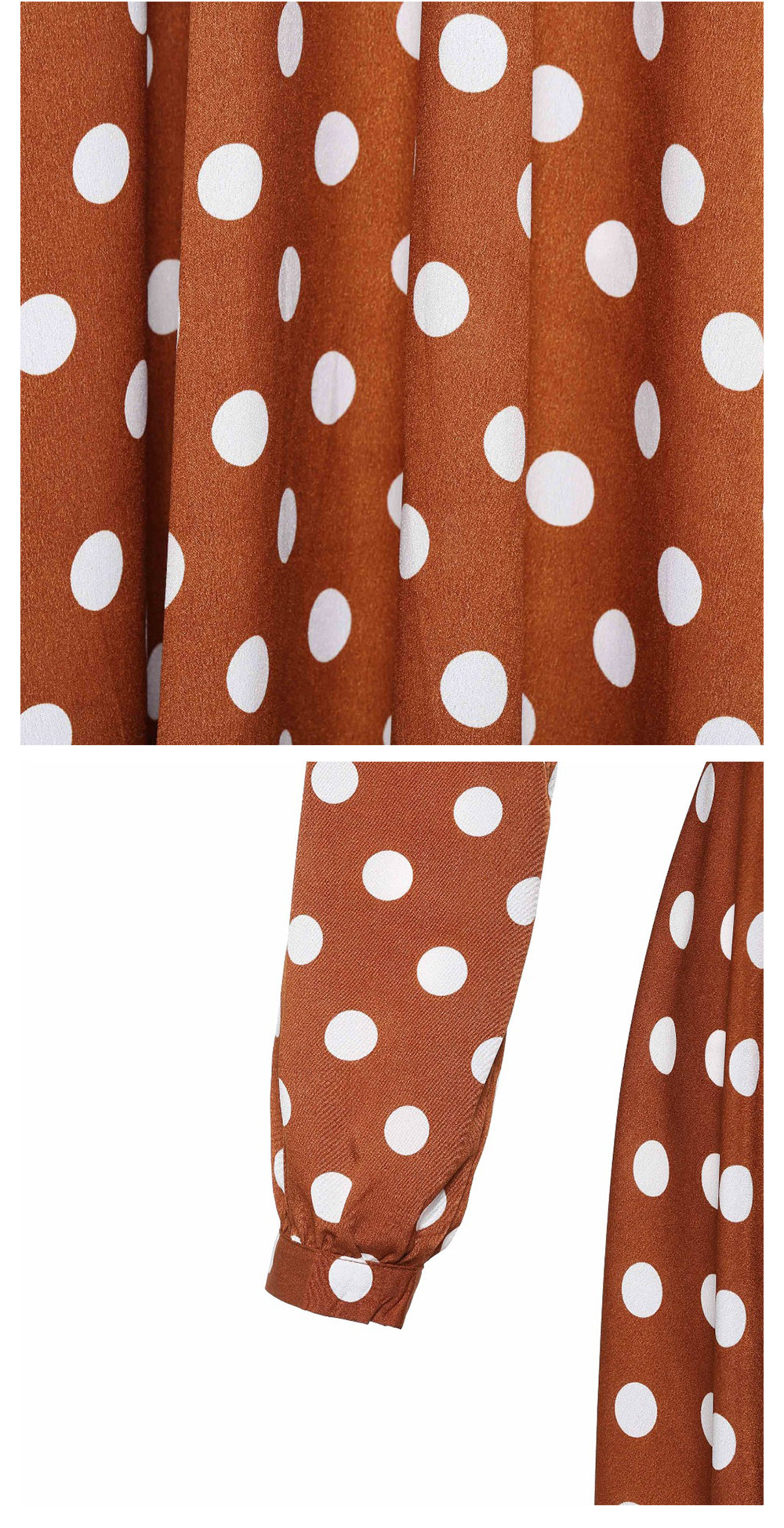 High Slit Polka Dot Dress - ApolloBox