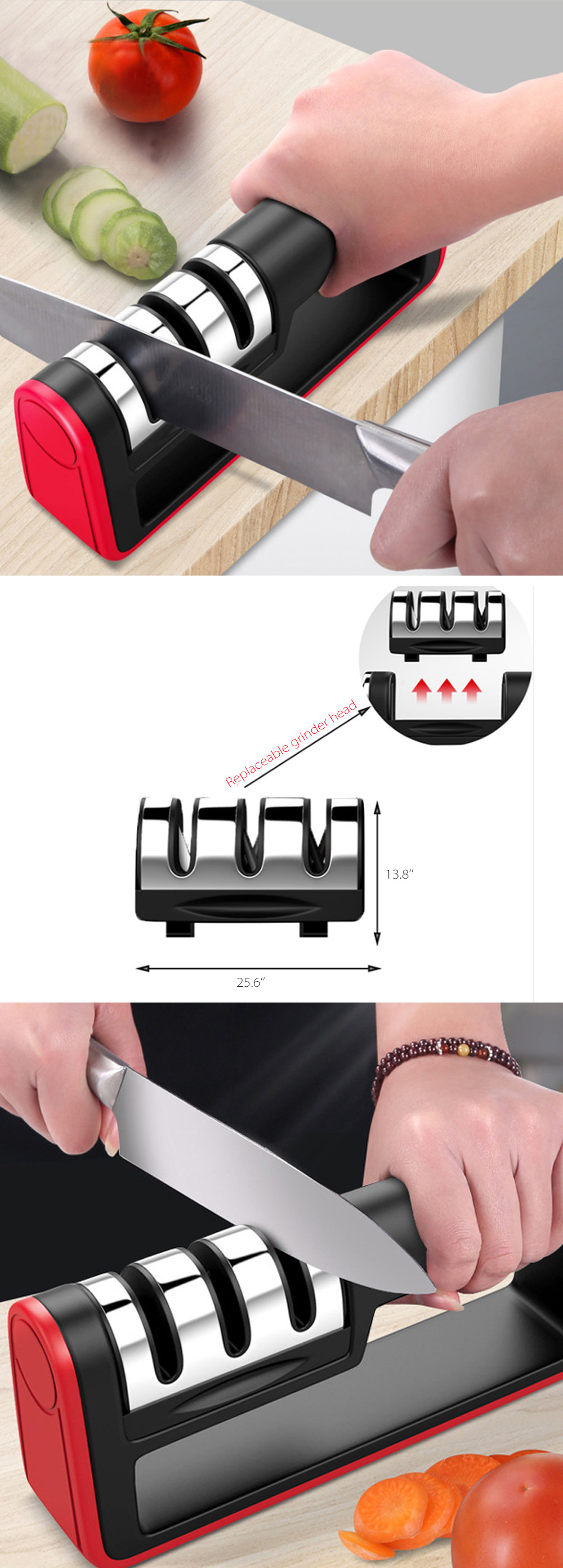 3-Stage Knife Sharpener - ApolloBox