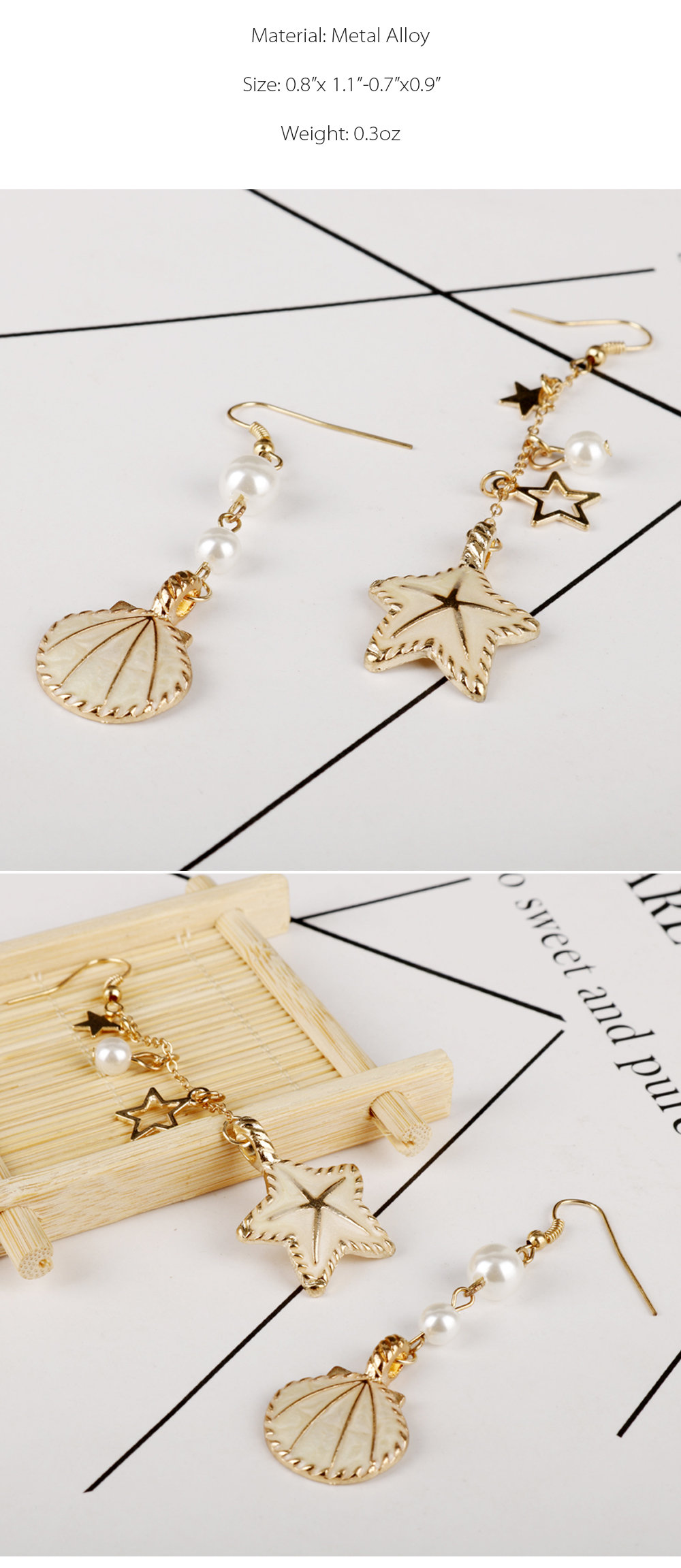 Starfish Shell Earrings - ApolloBox