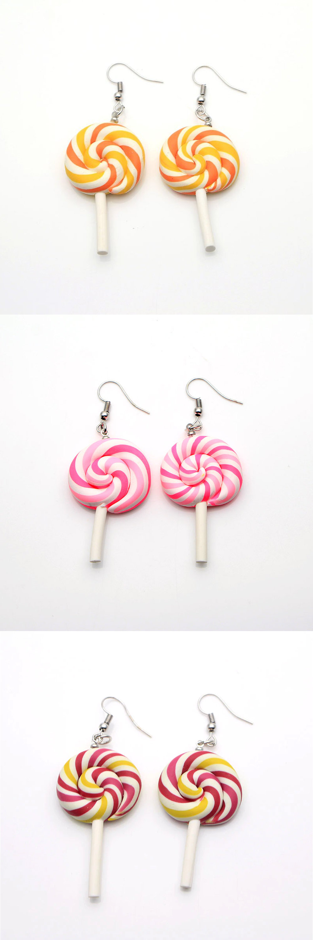 COHEALI 35pcs Simulation Lollipop Children Lollipop Toy Clay Lollipop Prop  Earring Charms for Earring Making Candy Props Clay Swirl Lollipop Clay