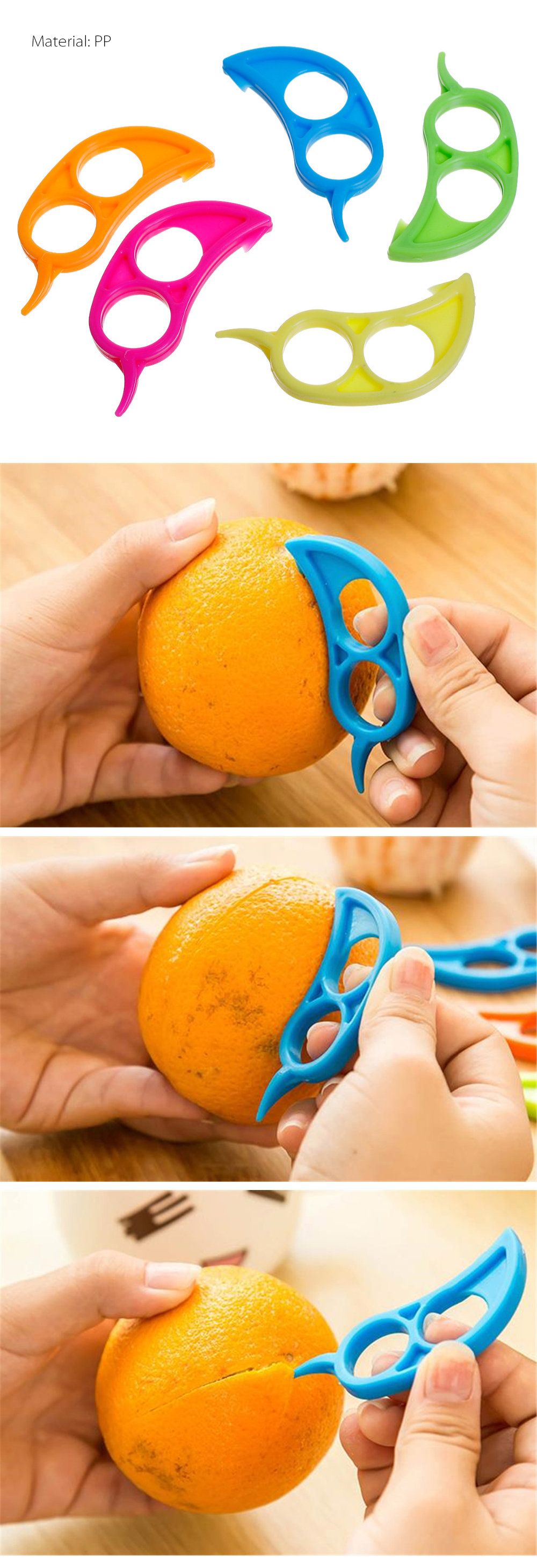 Set of 2 Kitchen Tool Orange Peeler Lemon Grapefruit Citrus Fruit Peelers  Gadget