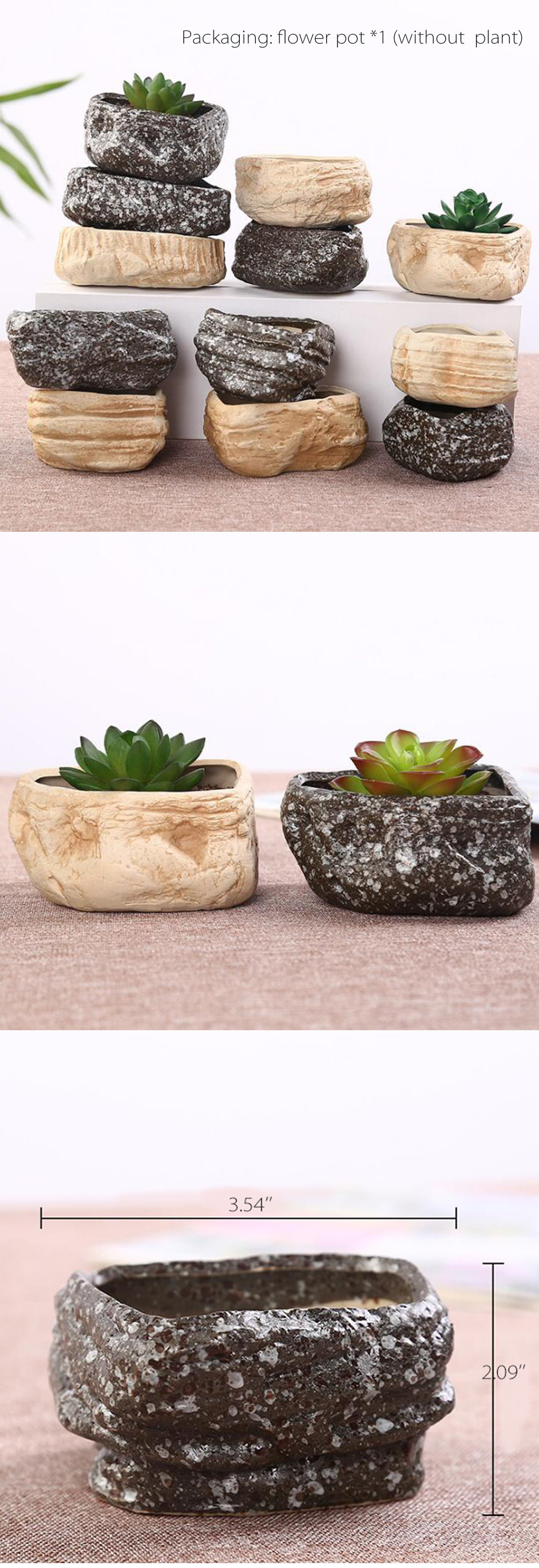 Stone Flower Pot from Apollo Box