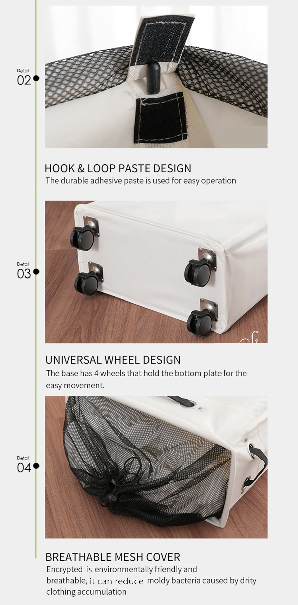 Laundry Basket On Wheels - ApolloBox