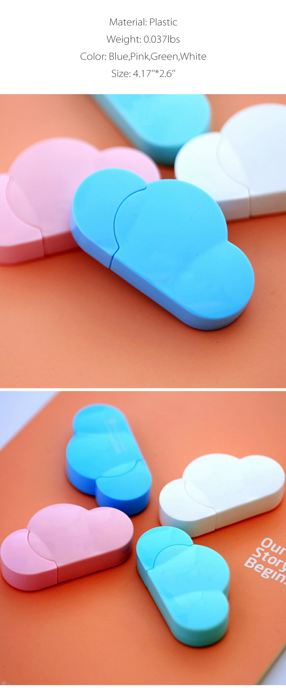 Cute Mini Cloud Correction Tape - ApolloBox