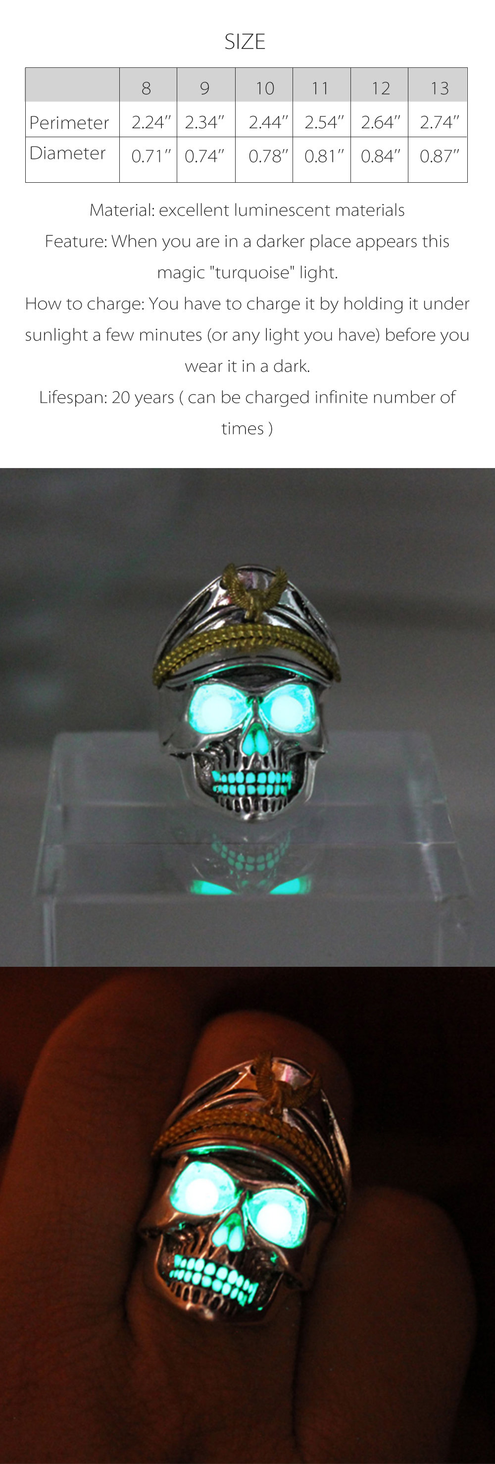 Ice Stamp Ring Skull