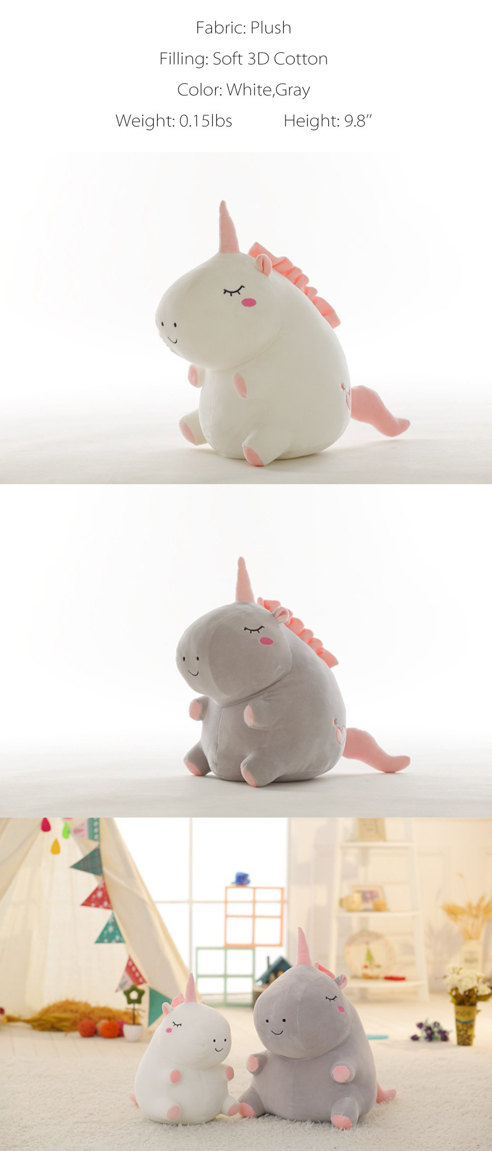 Chubby 2024 unicorn plush