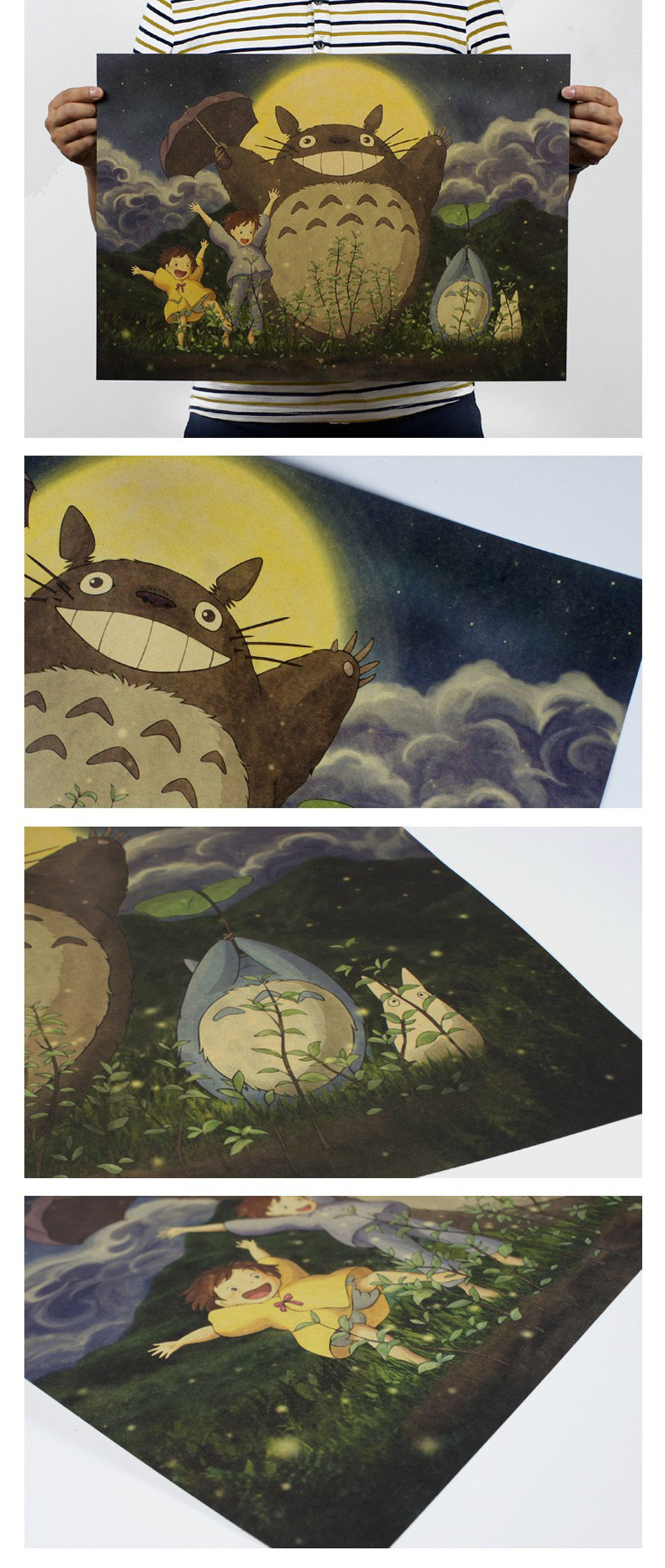 Miyazaki Hayao Ghibli Movie Kraftpaper Abstract Wall Art Poster A3 ▻   ▻ Free Shipping ▻ Up to 70% OFF