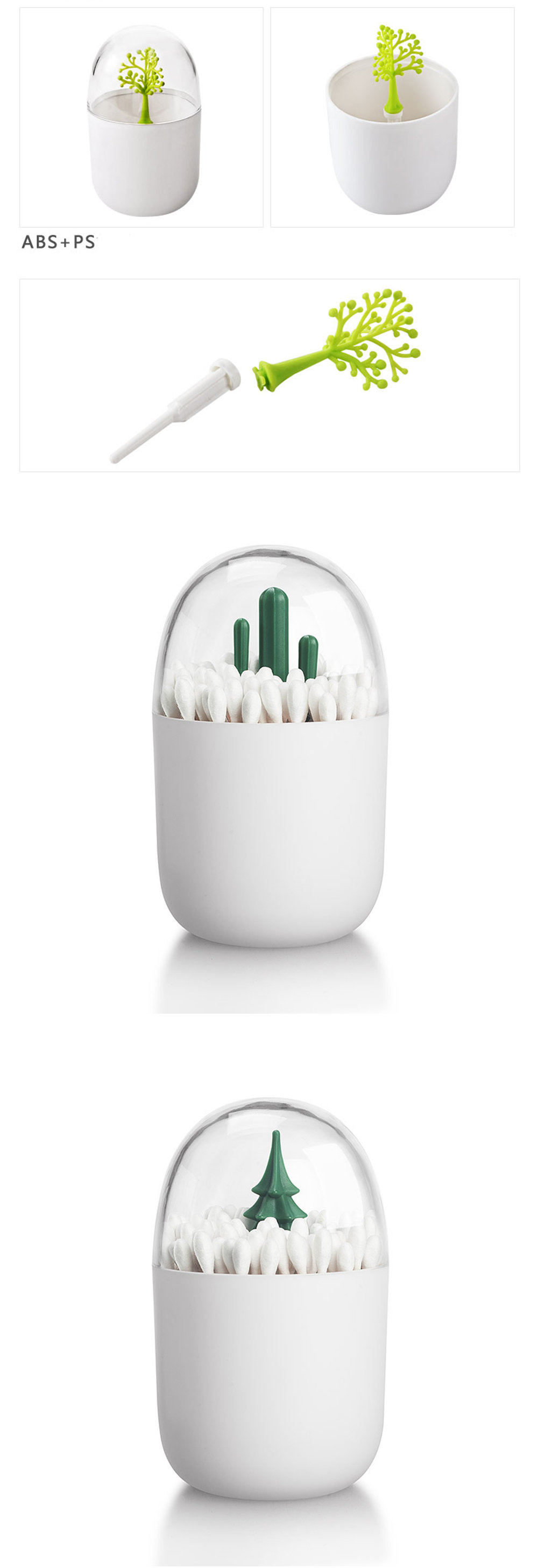 CHAOSON Home Travel Dust-proof Portable Organizer Q-tip Holder Swab  Canisters Toothpick Container Cotton Balls Dispenser Box