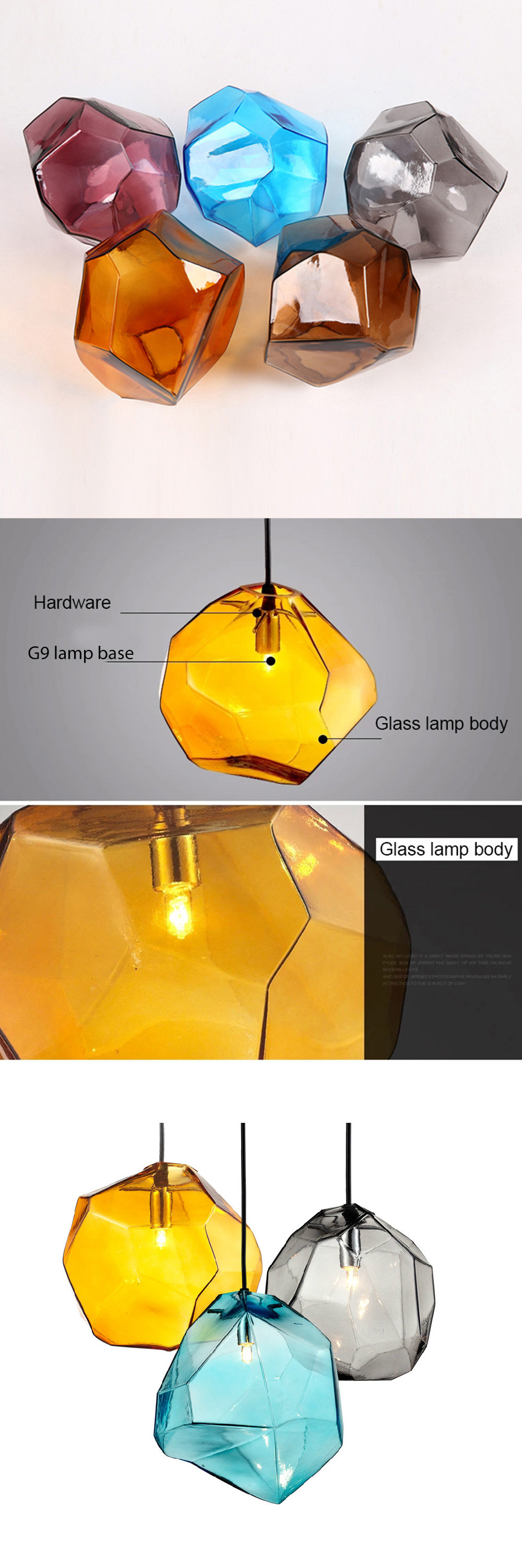 Modern & Colorful Glass Pendant - ApolloBox