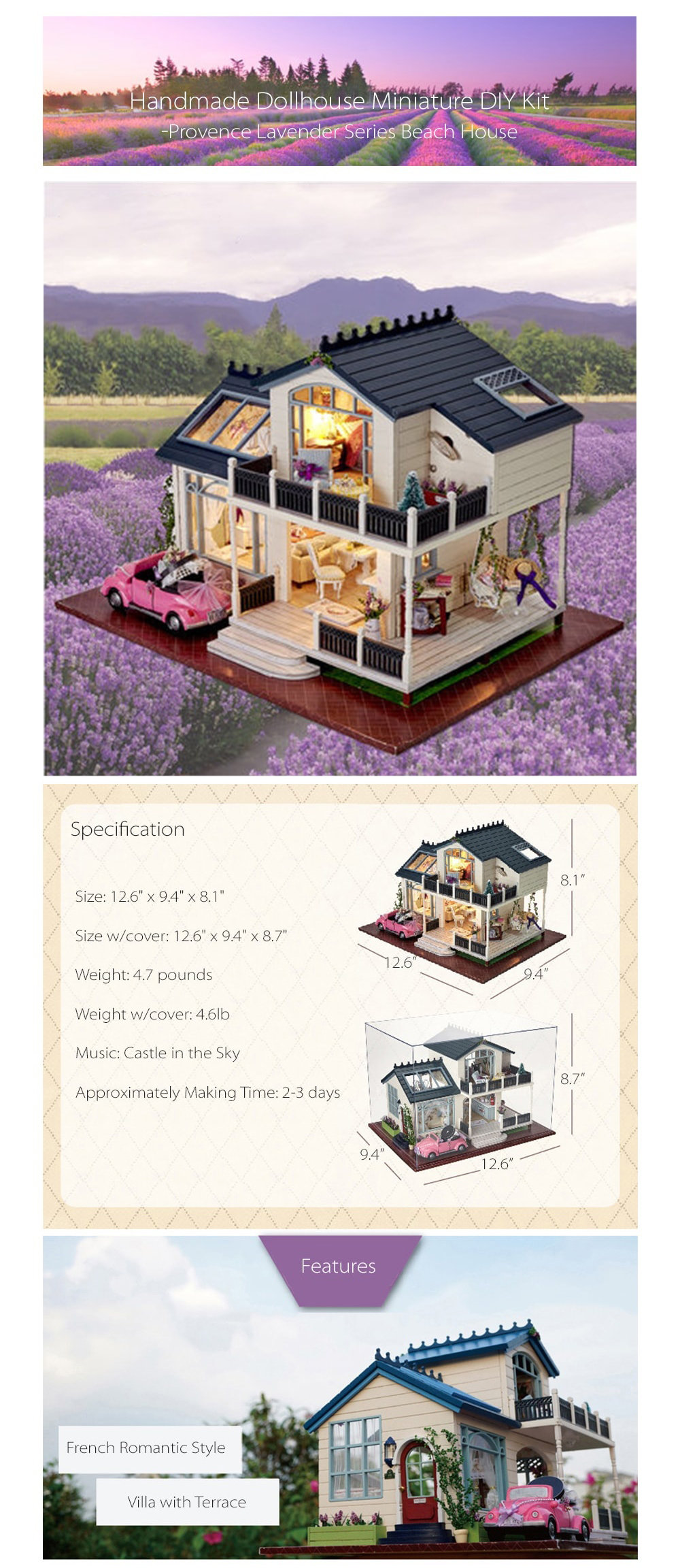 Miniature DIY Dolls House Kit Fantasy Forest from Apollo Box