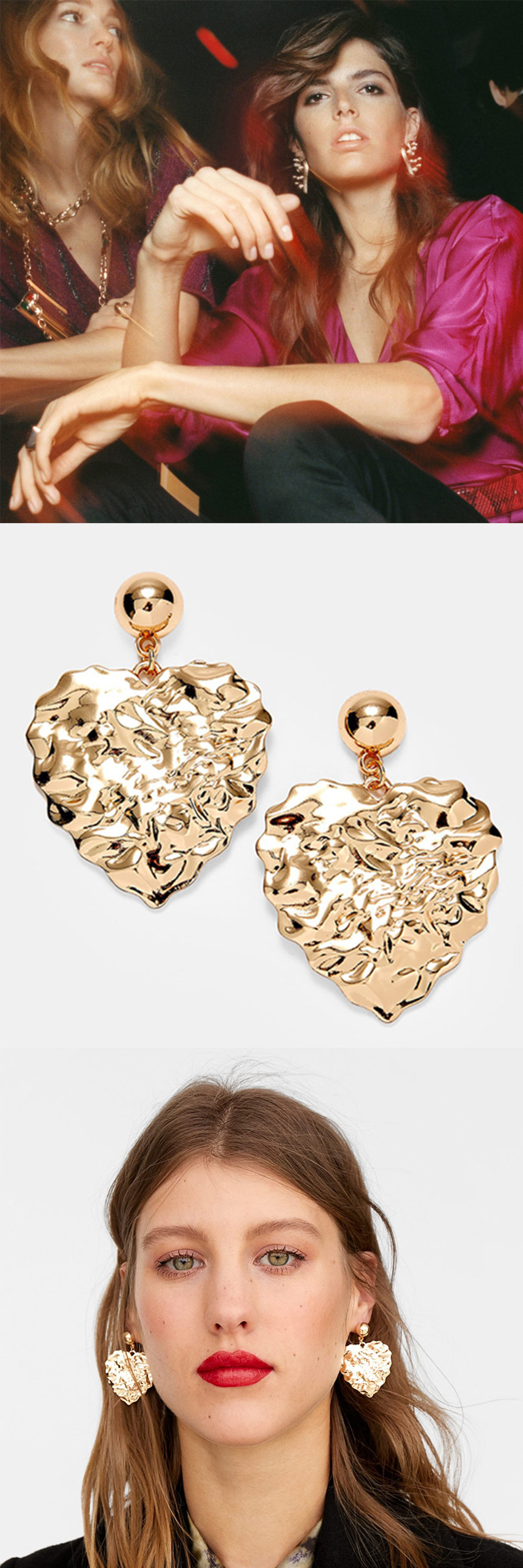 Lovely Heart Dangle Earrings - ApolloBox