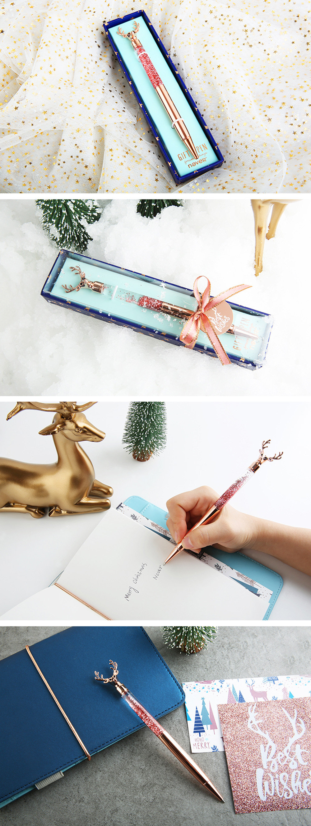 Glittery Reindeer Pen - ApolloBox