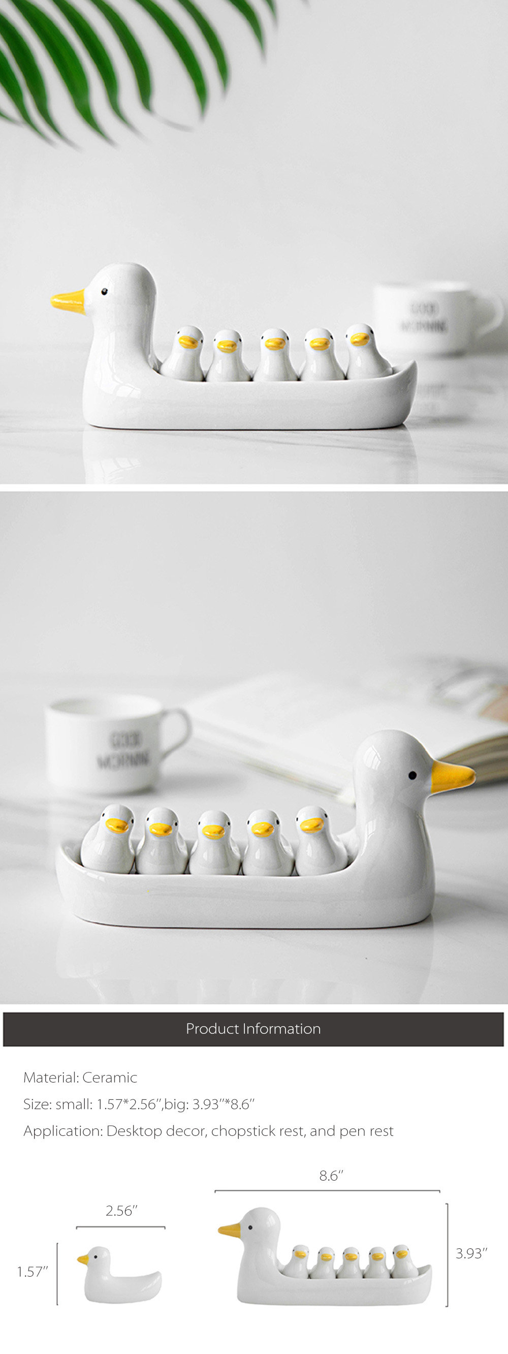 Cute Duck Inspired Chopstick Rest Set And Bowl - ApolloBox