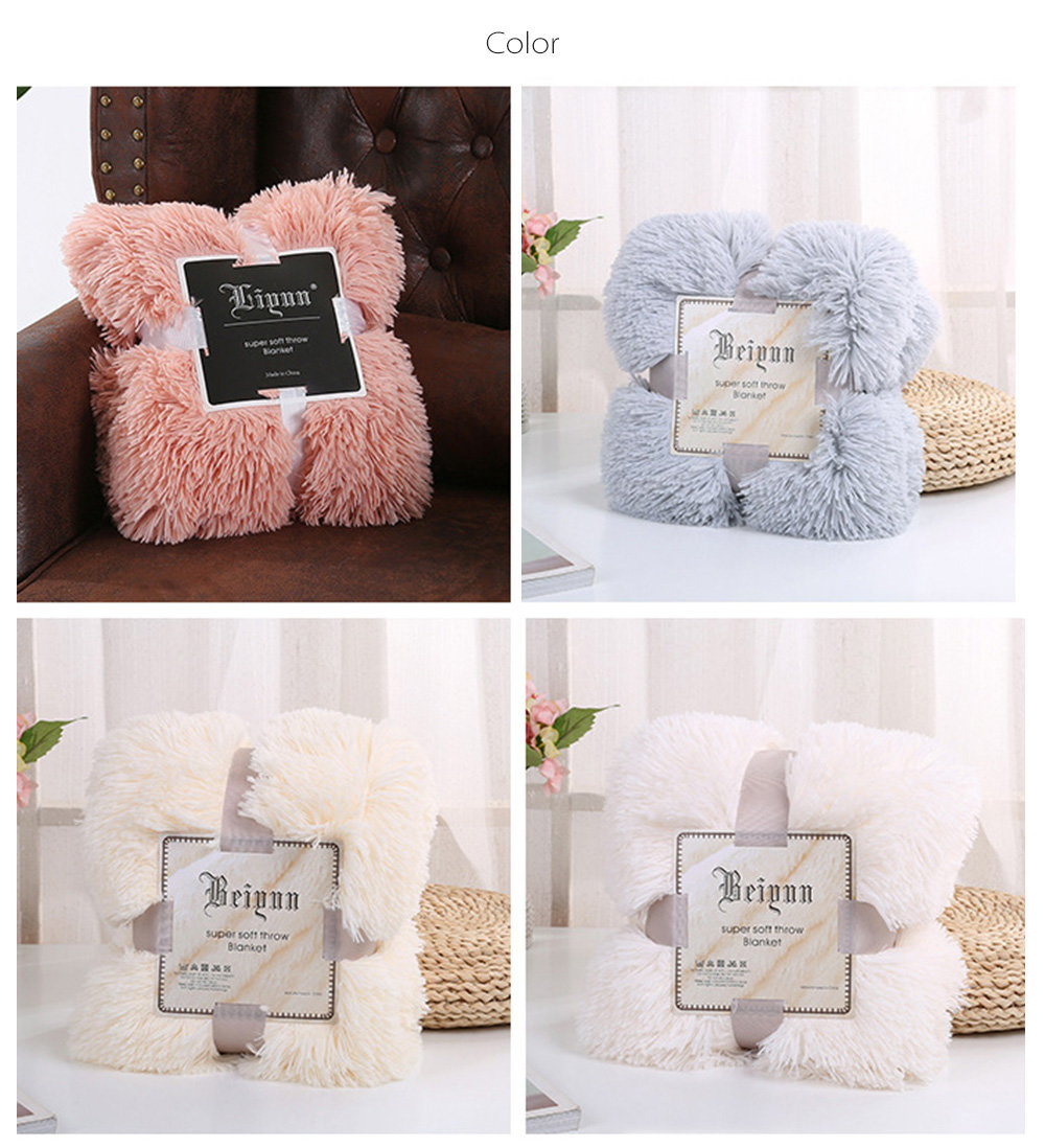 Liyun Pink Fluffy Throw Blanket